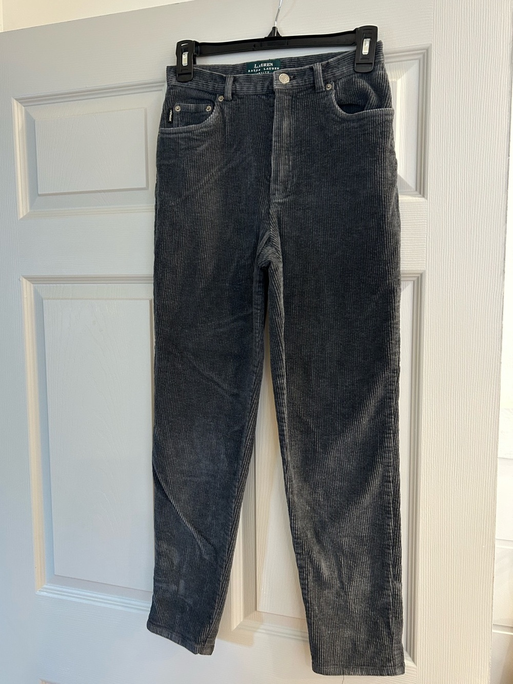 VTG Lauren Ralph Lauren Grey Corduroy High-Rise Jeans